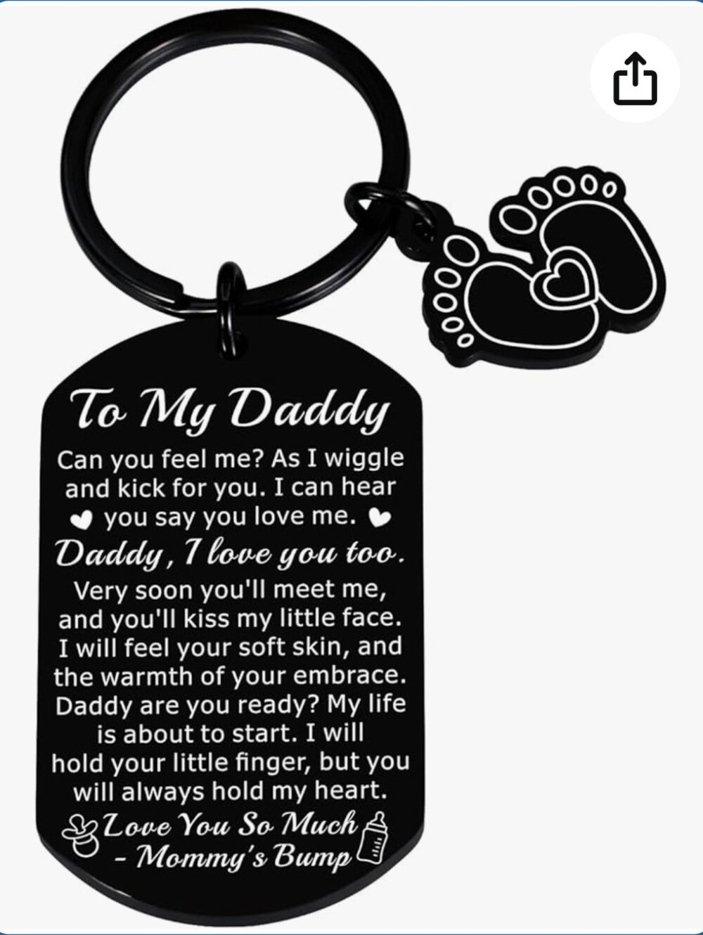 Fathers Day Cool Gifts for a New Dad, First Time Dad Gifts Keychain